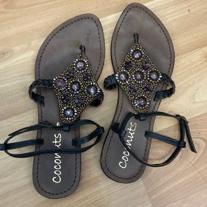 Coconuts Beaded Sandals